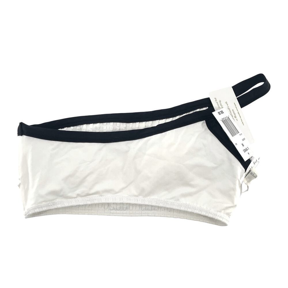 L*Space Axel Bikini Top White with Black Trim M - Picture 6 of 9